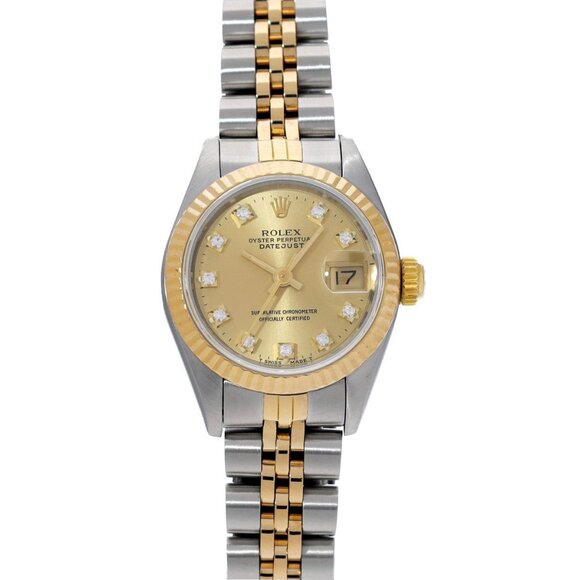 ROLEX Datejust 10P Diamond 69173G 97 series (manufactured in 1986) Champagne... - Picture 1 of 4
